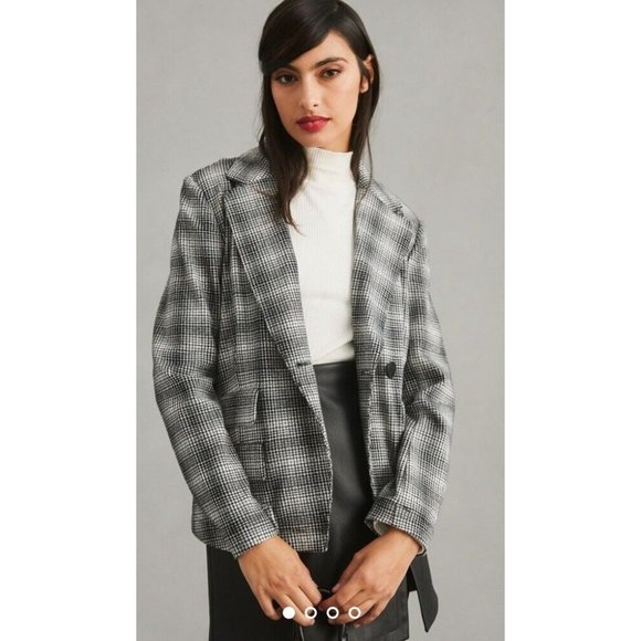Anthropologie Maeve Plaid Blazer Size Small - Picture 2 of 10